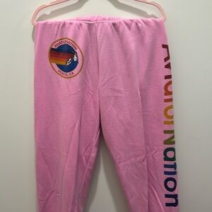 Pink Logo Aviator Nation Sweatpants